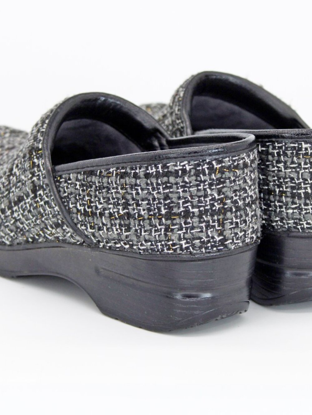 Dansko Women's Gray/Black Vegan Pro Chenille Clog - Picture 4 of 10